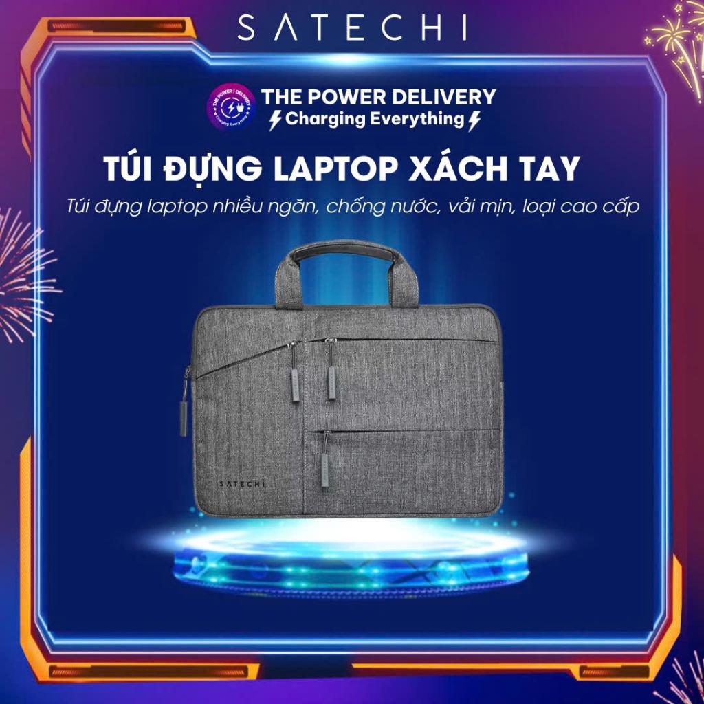 images-upload-woo2F22b706008b60560a84d708d51a5fe3f8.jpg Túi đựng laptop xách tay Satechi có nhiều ngăn chống nước vải mịn loại 1